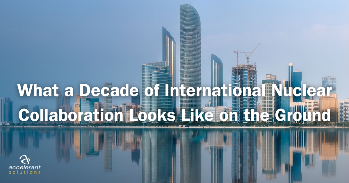 Abu Dhabi skyline - international nuclear collaboration